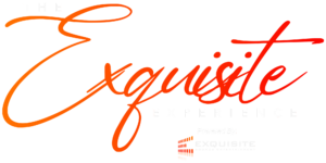 Exquisite-Experience-logo The experience logo with an orange background for photo booth rental in atlanta.