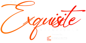 Exquisite-Experience-logo The experience logo with an orange background for photo booth rental in atlanta.