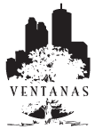 ventanas A black and white logo for Atlanta DJs specializing in photo booth rental.