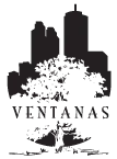 ventanas A black and white logo for Atlanta DJs specializing in photo booth rental.